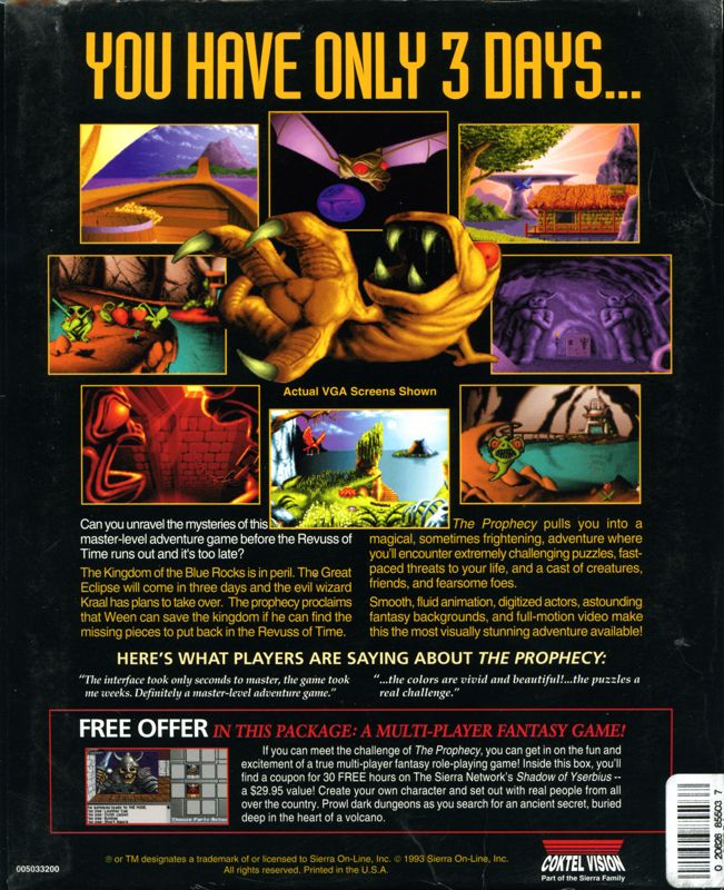Ween - The Prophecy — box-2D-back (US)