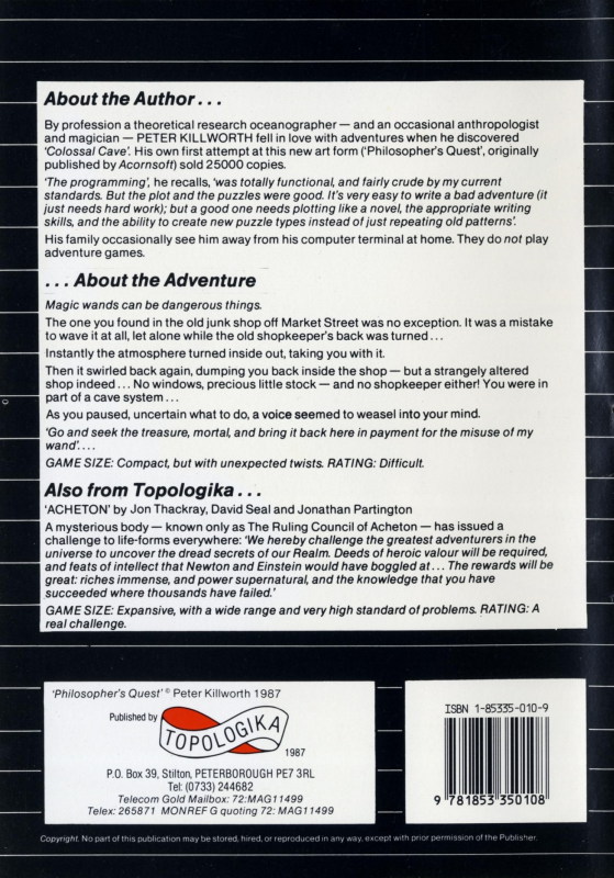 Philosopher's Quest — box-2D-back (EU)
