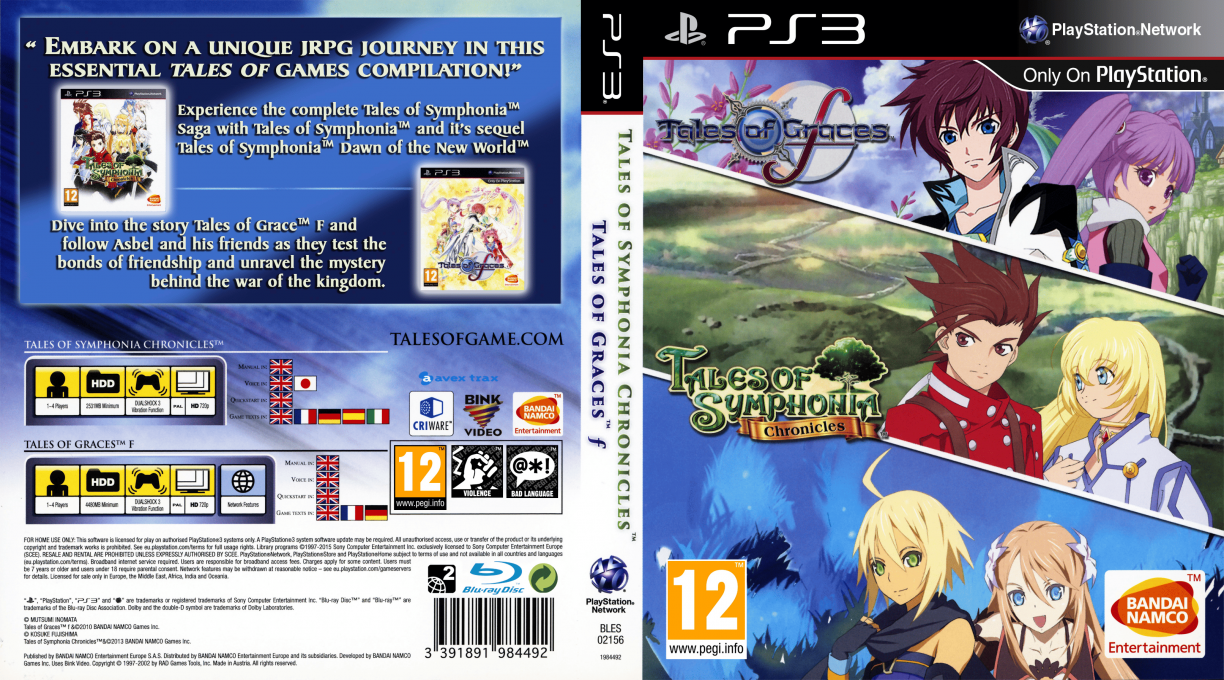 Tales of Symphonia Chronicles + Tales of Graces f — box-texture (EU)