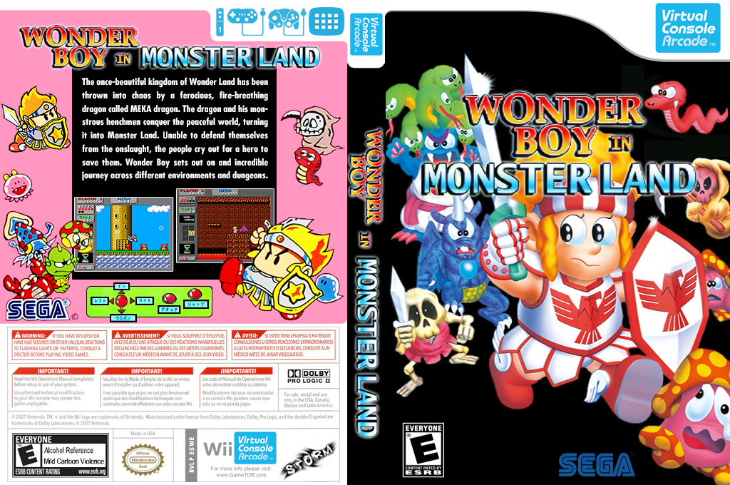 Wonder Boy In Monster Land — box-texture (US)