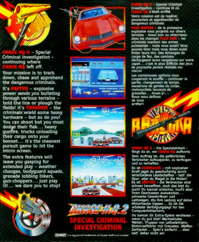 Chase H.Q. + Hard Drivin' — box-2D-back (EU)