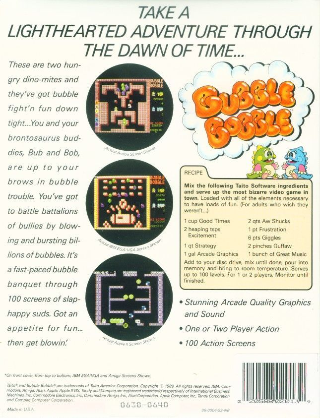 Bubble Bobble — box-2D-back (WOR)