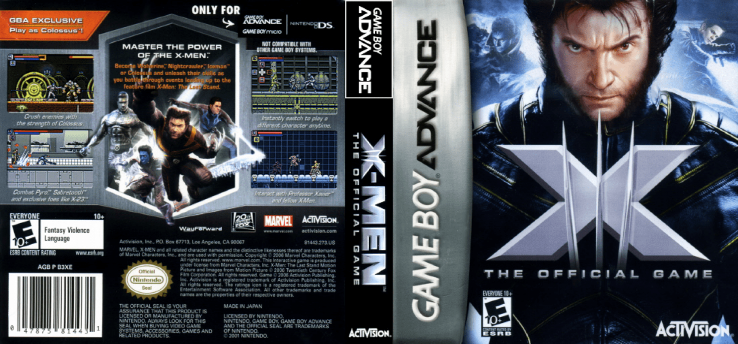 X-Men - The Official Game — box-texture (US)