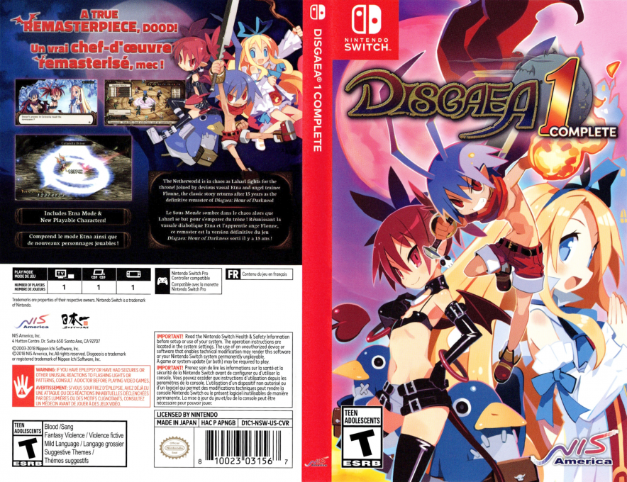 Disgaea 1 Complete — box-texture (US)