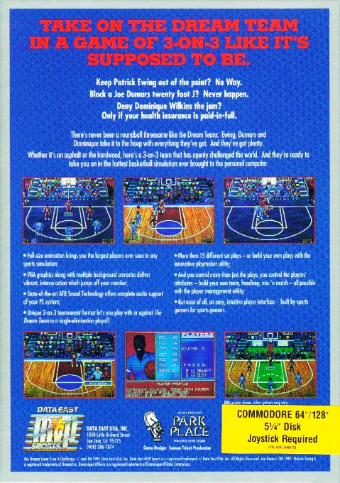 Dream Team Challenge 3 on 3 — box-2D-back (US)