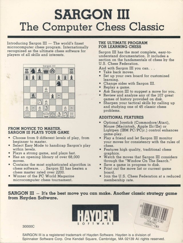 Sargon III — box-2D-back (US)
