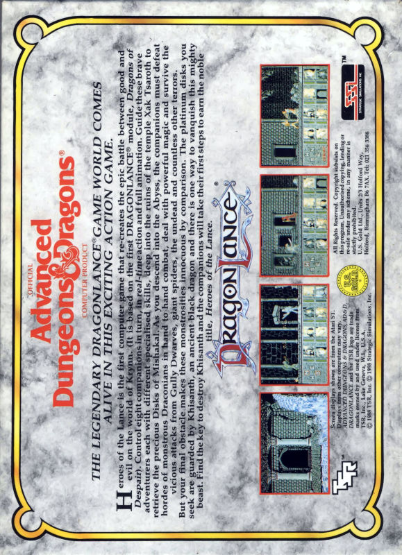 Heroes of the Lance — box-2D-back (EU)