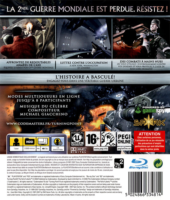 Turning Point - Fall of Liberty — box-2D-back (FR)