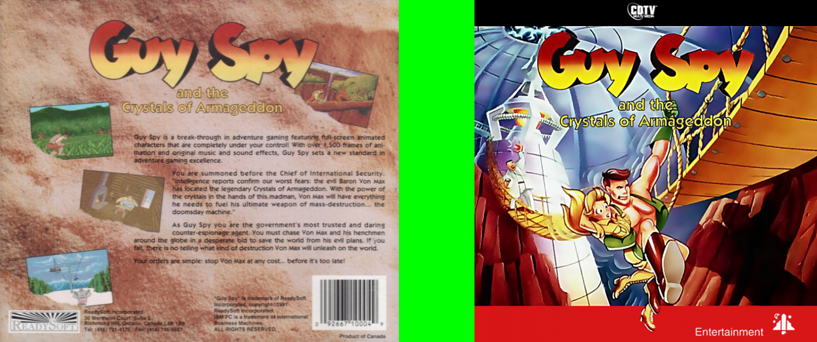 Guy Spy and the Crystals of Armageddon — box-texture (US)