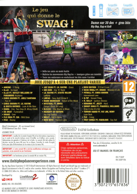 Hip Hop Dance Experience, The — box-2D-back (FR)