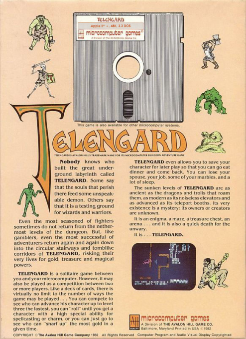 Telengard — box-2D-back (US)