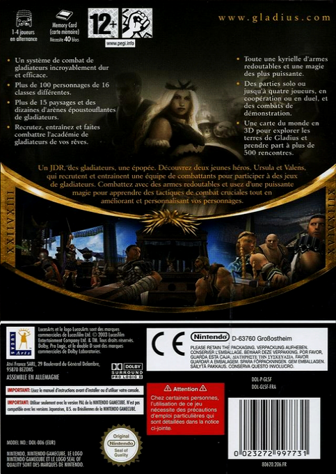 Gladius — box-2D-back (FR)