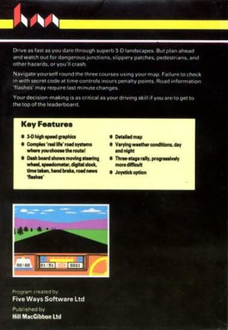 Rally Driver — box-2D-back (EU)