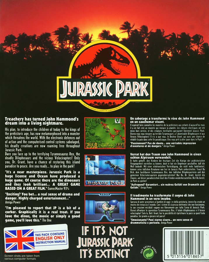 Jurassic Park — box-2D-back (WOR)