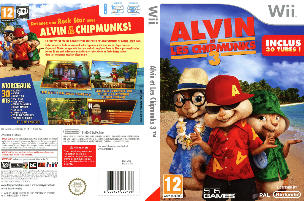 Alvin and the Chipmunks - Chipwrecked — box-texture (FR)