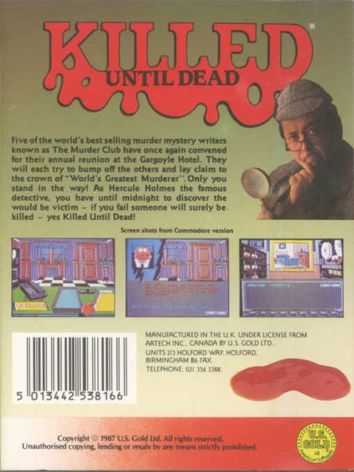Killed Until Dead — box-2D-back (EU)