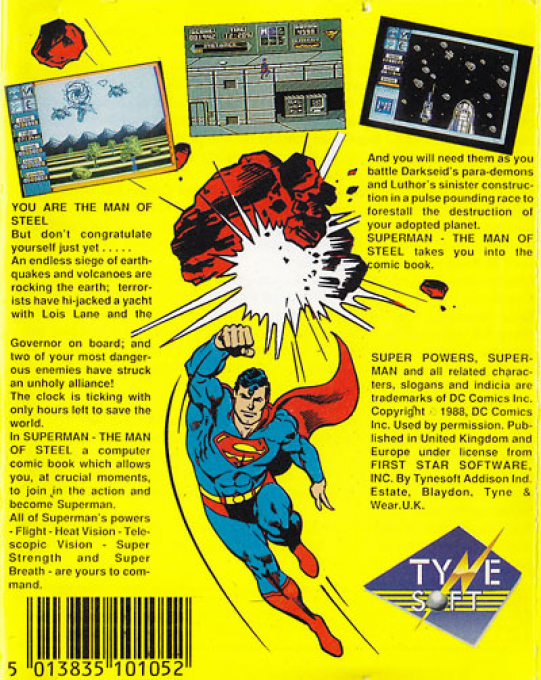 Superman - The Man Of Steel — box-2D-back (EU)