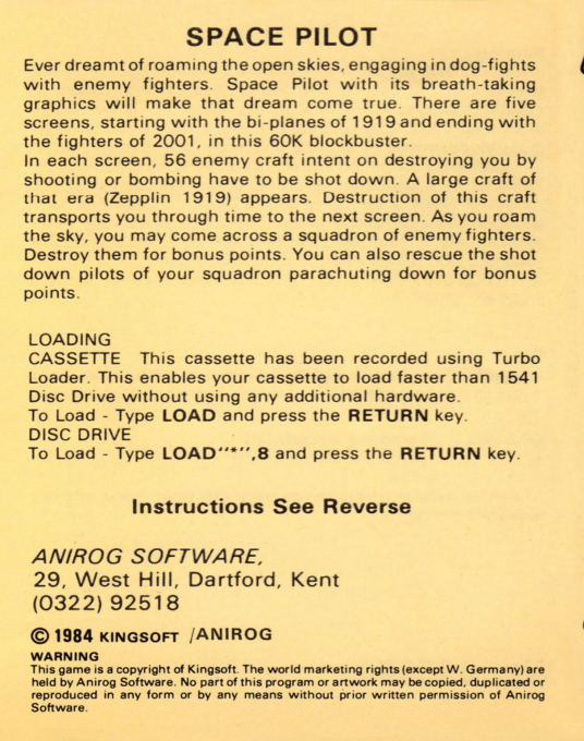 Space Pilot — box-2D-back (EU)