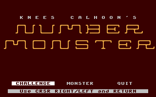 Number Monster — sstitle (WOR)