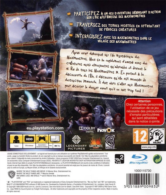 Where the Wild Things Are — box-2D-back (FR)