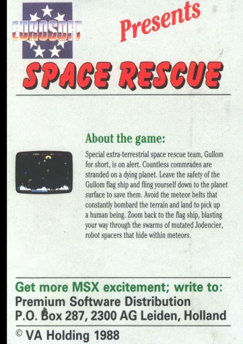 Space Rescue — box-2D-back (NL)