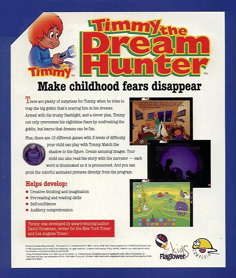 Timmy the Dream Hunter — box-2D-back (WOR)