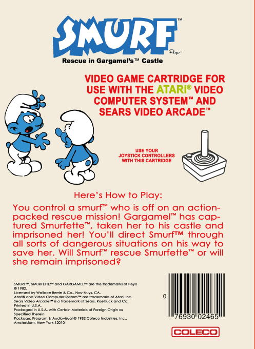 Smurf - Rescue In Gargamel's Castle — box-2D-back (US)