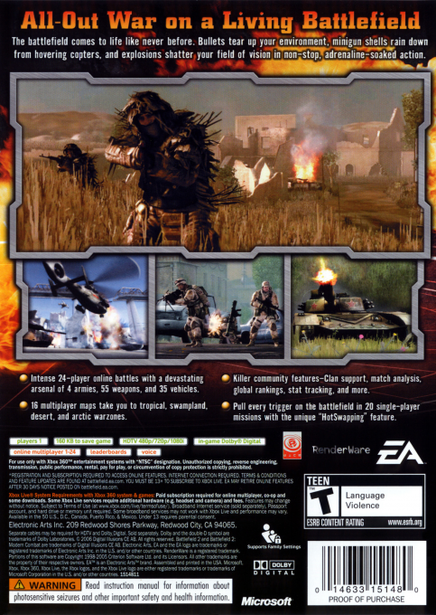 Battlefield 2 - Modern Combat — box-2D-back (US)