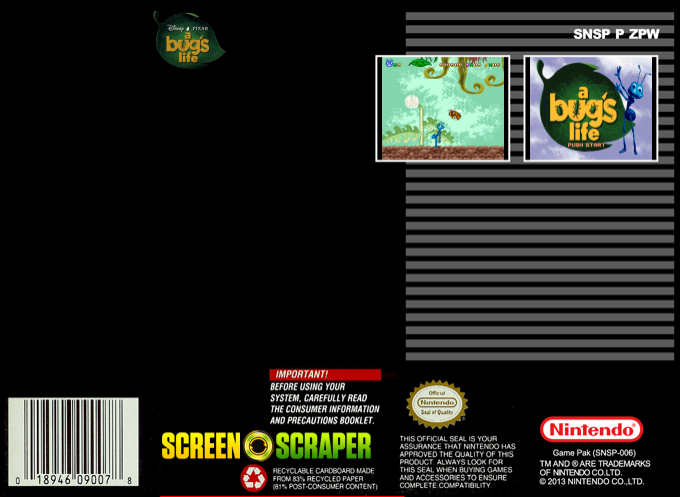 A Bug's Life — box-2D-back (SS)