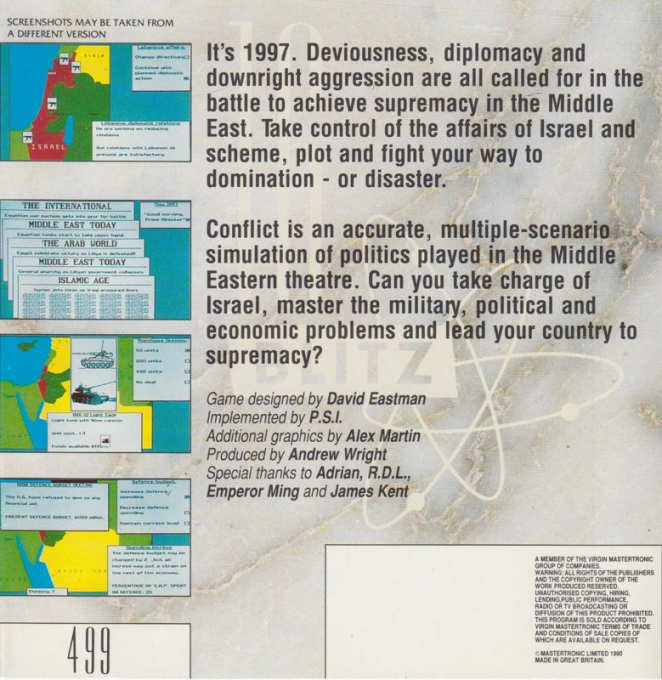 Conflict - The Middle East Political Simulator — box-2D-back (EU)