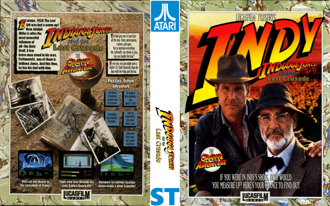 Indiana Jones And The Last Crusade - The Graphic Adventure — box-texture (US)