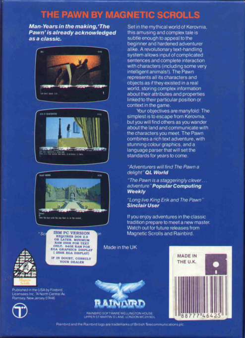 Pawn, The — box-2D-back (US)