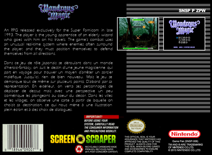 Wondrous Magic — box-2D-back (SS)