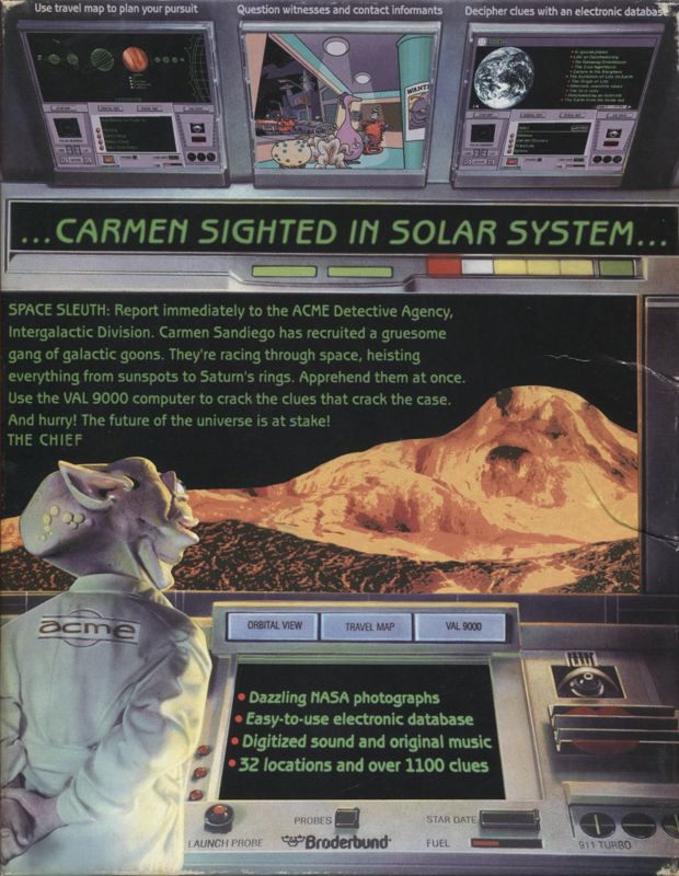 Where in Space is Carmen Sandiego? — box-2D-back (US)