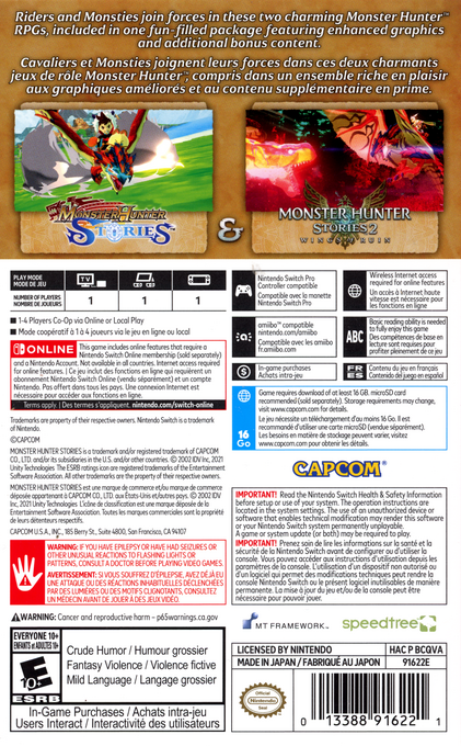 Monster Hunter Stories — box-2D-back (CA)