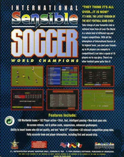 Sensible Soccer - International Edition — box-2D-back (WOR)