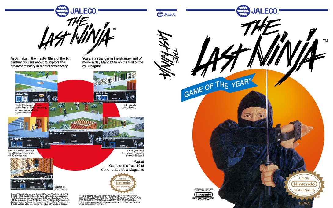 Last Ninja, The — box-texture (US)