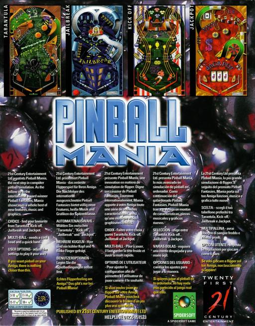 Pinball Mania — box-2D-back (WOR)