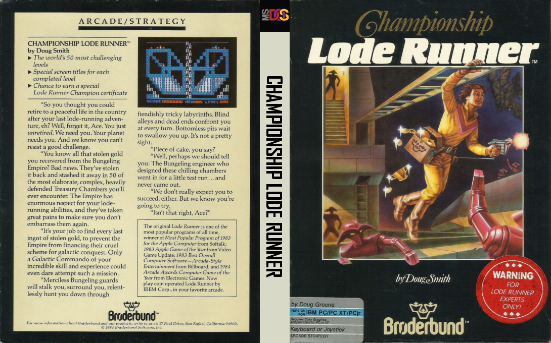 Championship Lode Runner — box-texture (US)