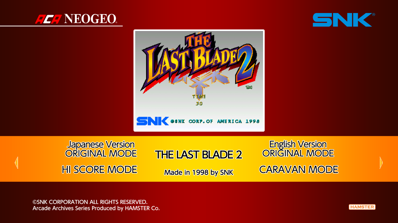 Aca Neogeo The Last Blade 2 — sstitle (WOR)