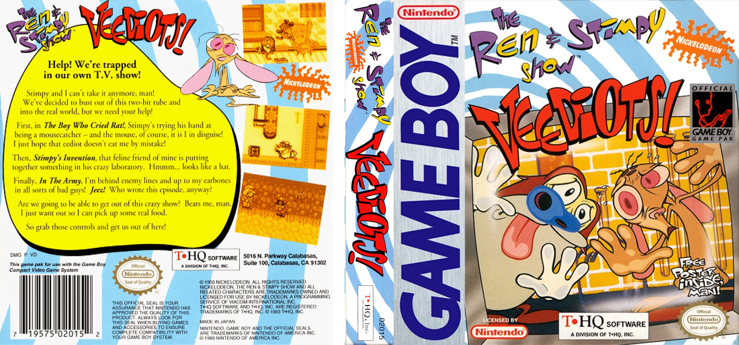 The Ren & Stimpy Show : Veediots! — box-texture (US)