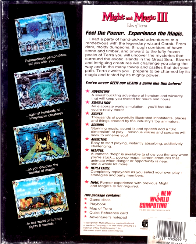 Might And Magic 3 - Isles Of Terra — box-2D-back (US)