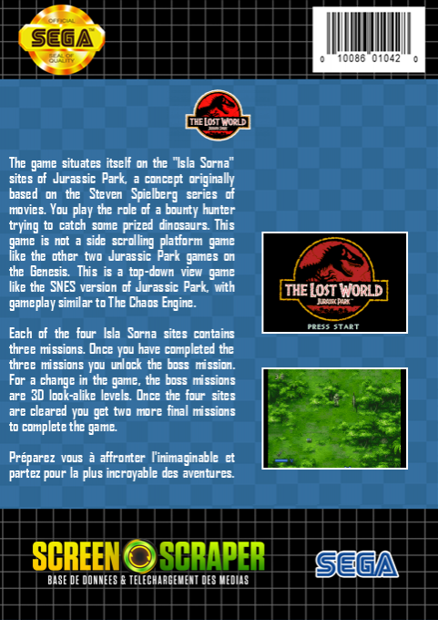 Lost World - Jurassic Park The — box-2D-back (SS)