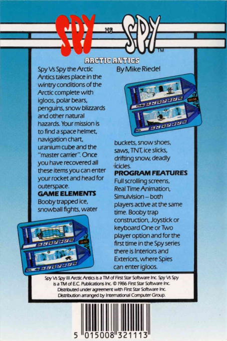 Spy Vs Spy - Arctic Antics — box-2D-back (EU)