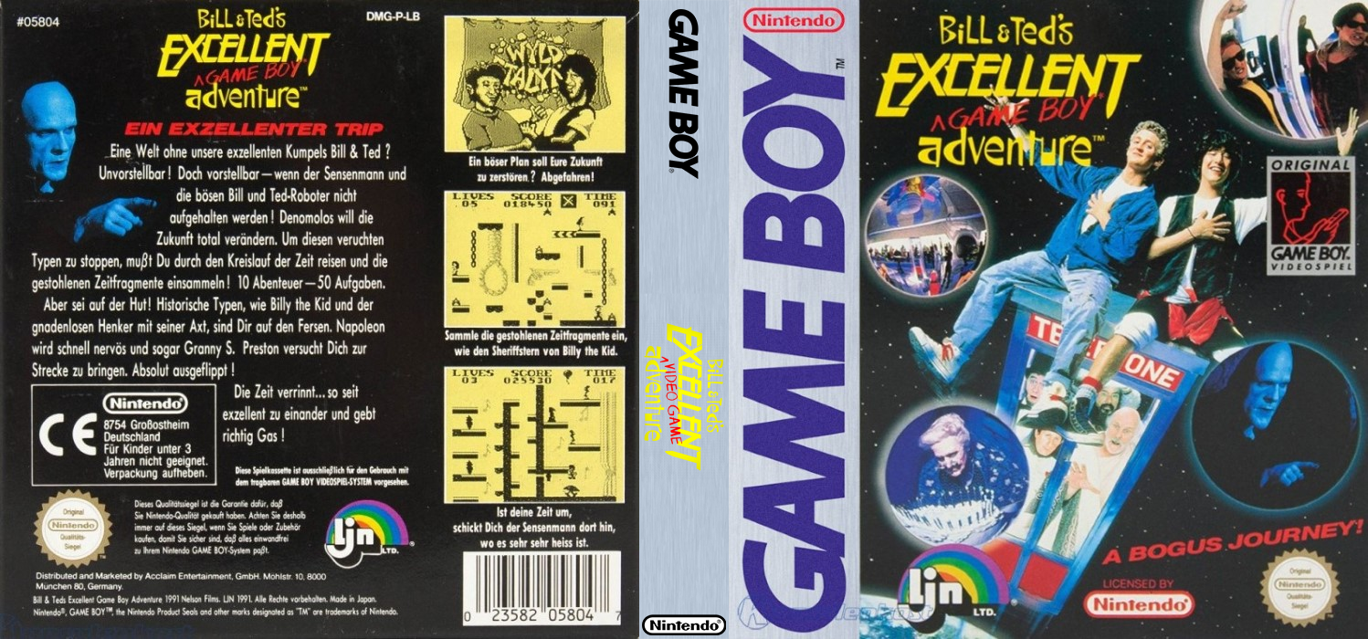 Bill & Ted's Excellent Game Boy Adventure — box-texture (DE)