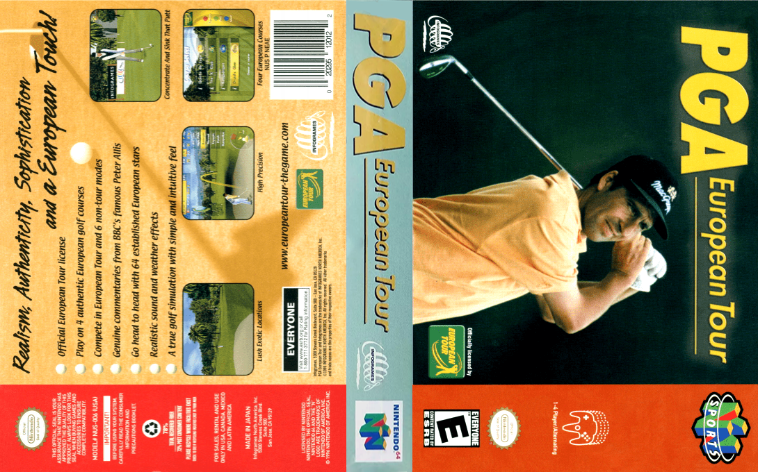 PGA European Tour Golf — box-texture (US)