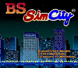 BS Sim City: Machi Tsukuri Taikai — sstitle (WOR)