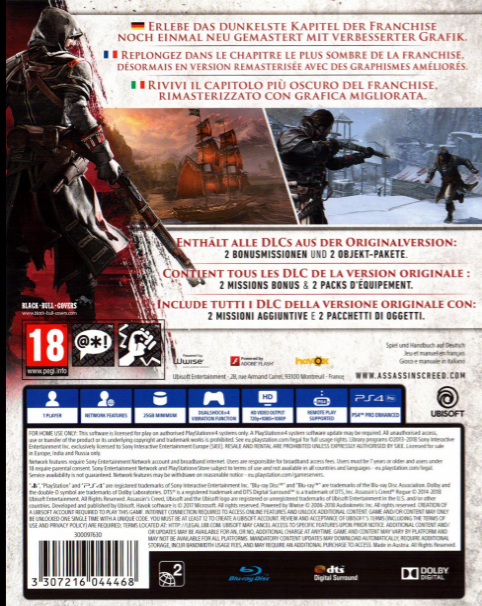 Assassin's Creed - Rogue - Remastered — box-2D-back (EU)
