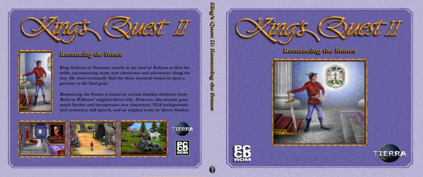 King's Quest 2 - Romancing the Stones — box-texture (CUS)