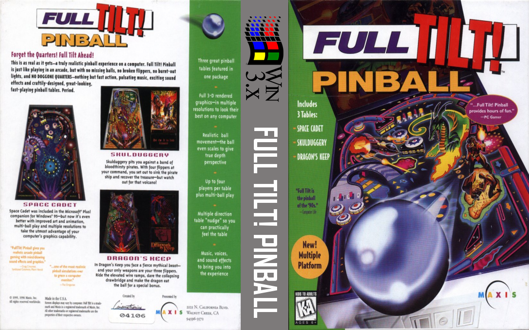 Full Tilt! Pinball — box-texture (WOR)
